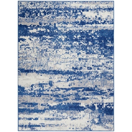 Palacedesigns 5 x 7 ft. Ivory & Navy Oceanic Area Rug PA3670751